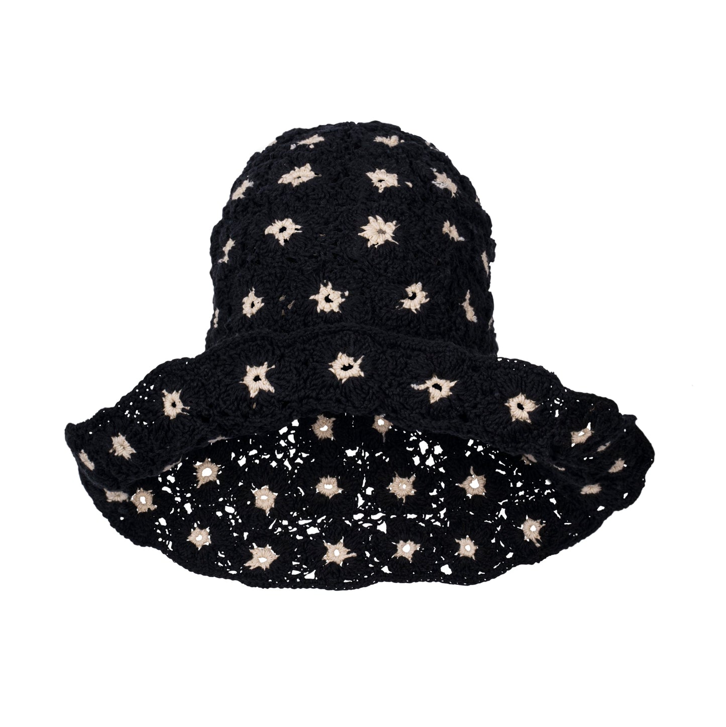 FLORA Crochet Hat In Black