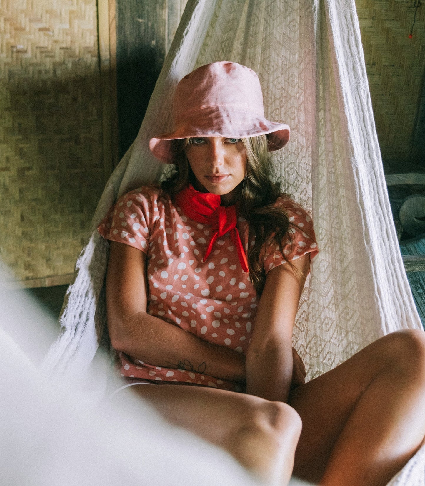 WATU Seaside Linen Bucket Hat, in Salt Pink